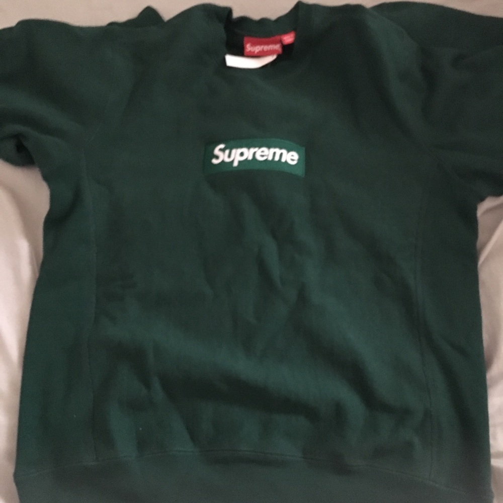 Surpreme box logo fw18 small (forest green )